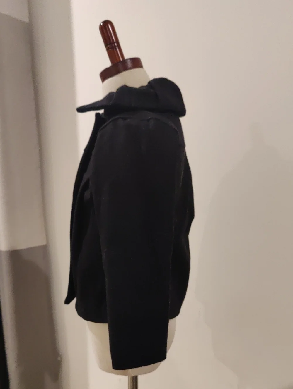 OLD NAVY BLACK WOOL Blend PEACOAT JACKET HOLIDAY DRESSY COAT 5T Y2K Cottagecore
